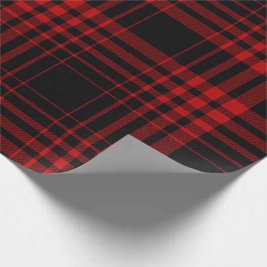 Red and black tartan plaid Scottish seamless patte Cadeaupapier (Hoek)