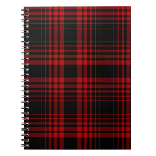 Red and black tartan plaid Scottish seamless patte Notitieboek