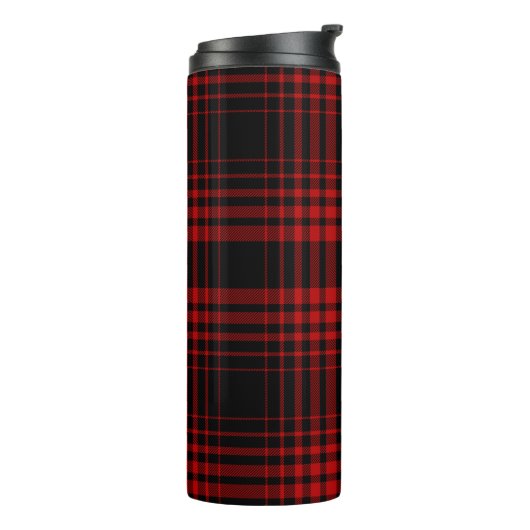 Red and black tartan plaid Scottish seamless patte Thermosbeker (Gedraaid links)
