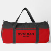 Red and Black Typography Based Design Gym Bag Plunjezak (Voorkant)