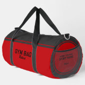 Red and Black Typography Based Design Gym Bag Plunjezak (Rechterhoek)