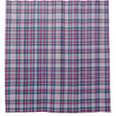 Red and Blue Classic Plaid Douchegordijn (Voorkant)