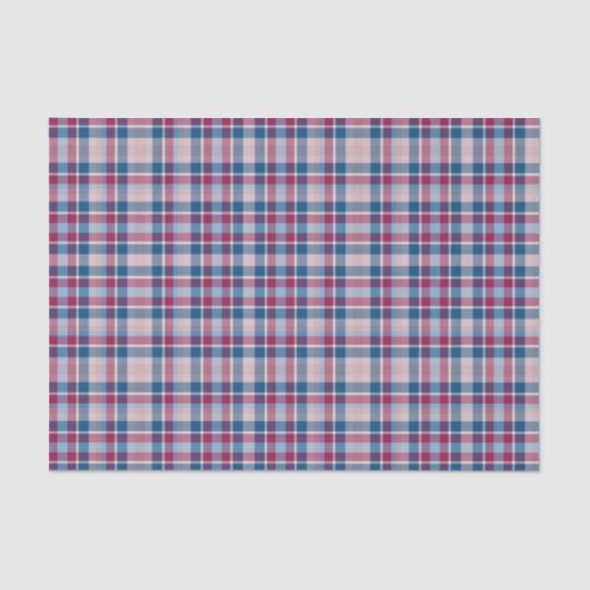 Red and Blue Classic Plaid Pattern Tissuepapier (Voorkant)