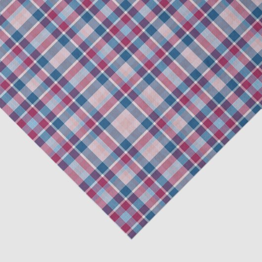 Red and Blue Classic Plaid Pattern Tissuepapier (Detail)
