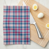 Red and Blue Classic Plaid Theedoek (Quarter Fold)