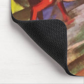 Red and Blue Horses Mousepad Muismat (Hoek)