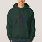 Red and Blue Koi Circle art Hoodie (Voorkant)