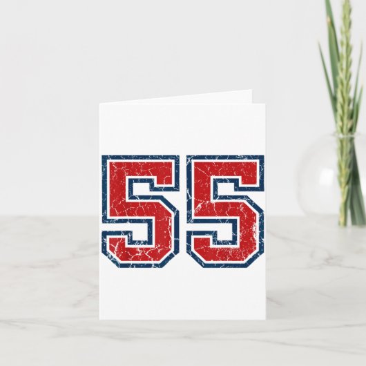 Red And Blue Srts Number 55 Jersey Uniform Player Kaart (Voorkant)