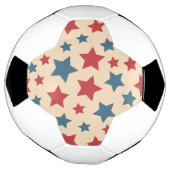 Red and Blue Stars, 4th of July, Beige Background (Tourné)