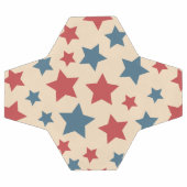 Red and Blue Stars, 4th of July, Beige Background (Plat)