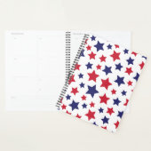 Red and Blue Stars, 4th of July, White Background Planner (Display)