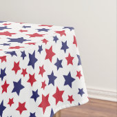 Red and Blue Stars, 4th of July, White Background Tafelkleed (Voorbeeld)