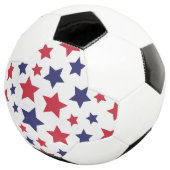 Red and Blue Stars, 4th of July, White Background Voetbal (Drie kwart)