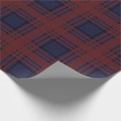Red and Blue Tartan Plaid Wrapping Paper Cadeaupapier (Hoek)