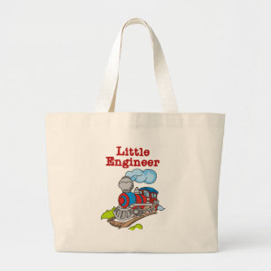 Red and Blue Train Little Engineer Grote Tote Bag
