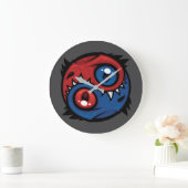 Red and Blue Yin Yang Dragons Grote Klok (Huis)