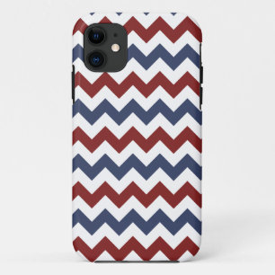 Red and Blue Zig Zag Pattern iPhone 11 Hoesje