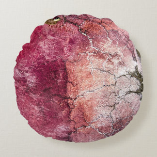 Red and brown abstract painting rond kussen