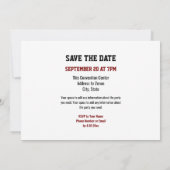 Red and Gold Any Year School Reunion Invitation (Dos)