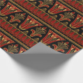 Red and Gold Art Deco Cadeaupapier (Hoek)