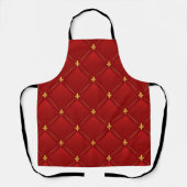 Red and Gold Art Nouveau Pattern Schort (Voorkant)