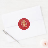 Red and Gold Cameo Sticker (Envelop)
