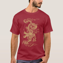 Red and Gold Chinese Dragon Unisex T-Shirt
