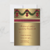 Red and Gold Christmas Party RSVP (Devant)