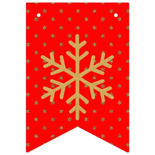 Red and Gold Christmas Vlaggetjes (Eerste vlag)