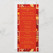 Red and Gold Dragon Wedding Programme (Dos)
