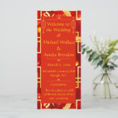 Red and Gold Dragon Wedding Programme (Debout devant)