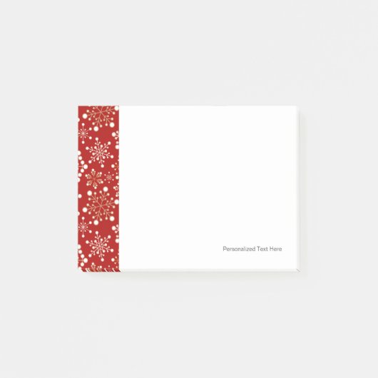 Red and Gold Holiday Patroon Post-it® Notes (Voorkant)