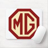 Red and Gold MG Logo Mousepad Muismat (Met muis)