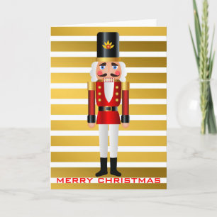 Red and Gold Nutcracker 2 Feestdagen Kaart