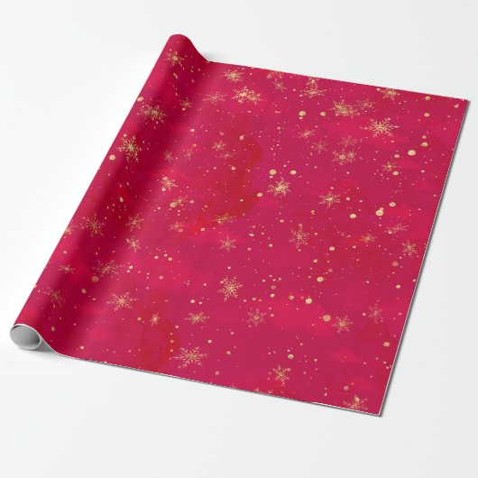 Red and Gold Nutcracker Ballet Cadeaupapier (Uitgerold)