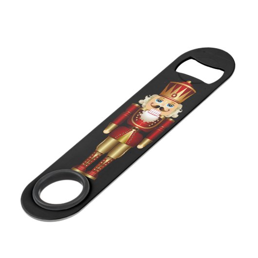 Red and Gold Nutcracker Speed Flessenopener (Achterkant Gekanteld)