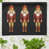 Red and Gold Nutcrackers Kitchen Towel Theedoek (Gevouwen)