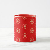 Red and Gold Ornamental Design Mok (Midden)
