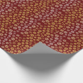 Red and Gold Roleplaying Dice Wrapping Paper Cadeaupapier (Hoek)