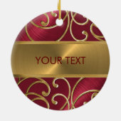 Red and Gold Star van David Ornament (Achterkant)