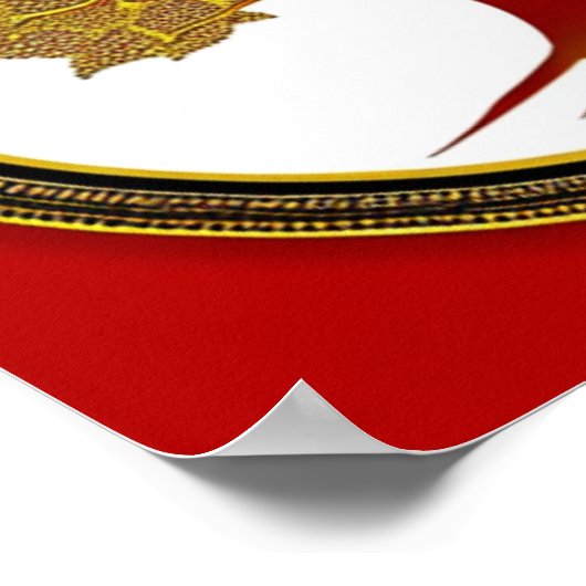 Red and Gold Tree of Life Poster (Coin)