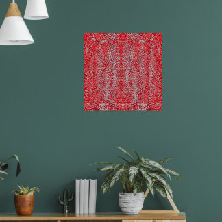 Red and Gray Dots Reflections Poster