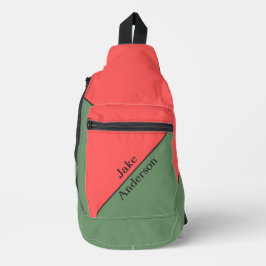 Red and Green 45 Degrees Minimalist Sling Bag