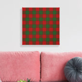 Red and Green Gingham Pattern Canvas Afdruk (Insitu (Woonkamer))