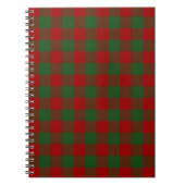 Red and Green Gingham Pattern Notitieboek (Voorkant)