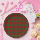 Red and Green Gingham Pattern Papieren Bordje (Feest)