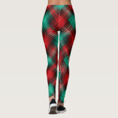 Red and green holiday plaid leggings (Achterkant)