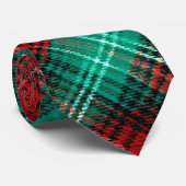 Red and green holiday plaid stropdas (Opgerold)