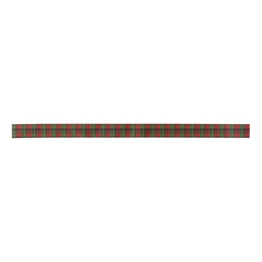 Red And Green Plaid Pattern Classic Christmas Lint (Voorkant)