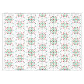 Red and Green Retro Holiday Snowflake Tafelkleed (Voorkant (Horizontaal))